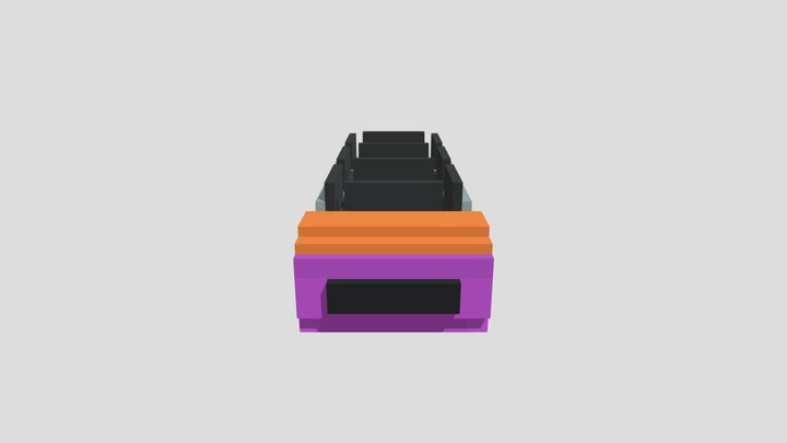 Roller coaster cart 3D Model