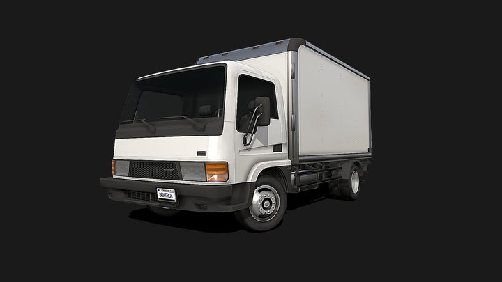 '90 Light Commercial Truck - Low poly model 3D Model