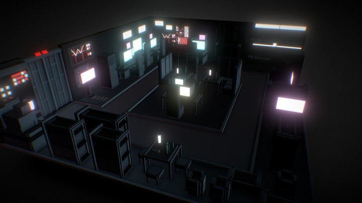 Assignment Cyberpunk Room 3D Model