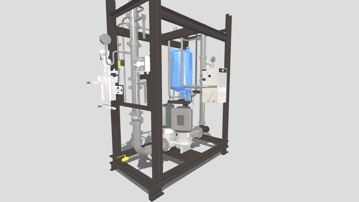 Modular Pump Skid 3D Model
