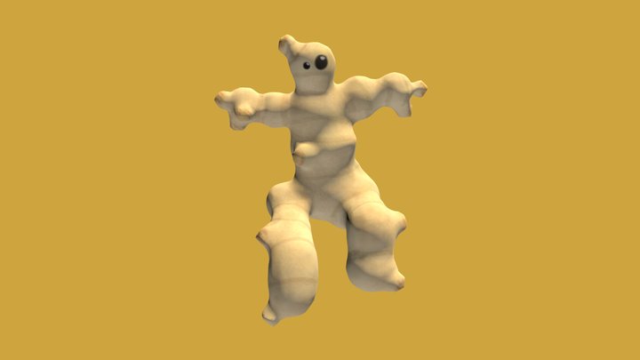 №14 - vegetables: Ginger Man 3D Model