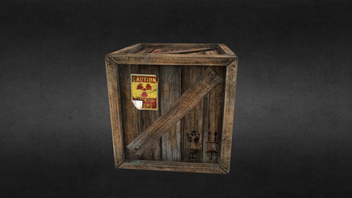 Oldy Wood Crate 3D Model