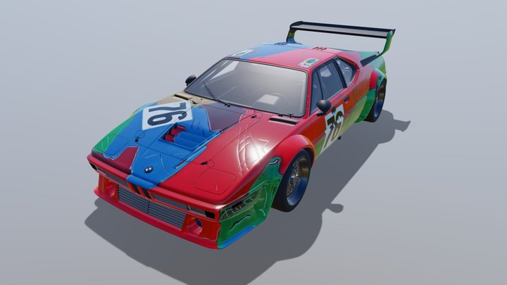 BMW M1 (Art Car - Andy Warhol) 3D Model
