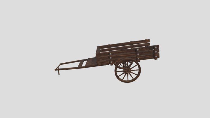 Wooden cart 3D Model
