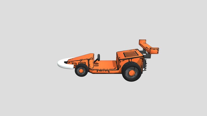 Cartoon racing car 3D Model