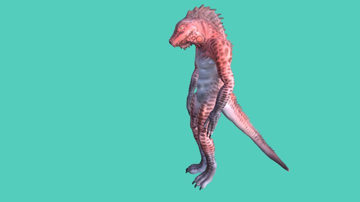 Dancing Iguana 3D Model