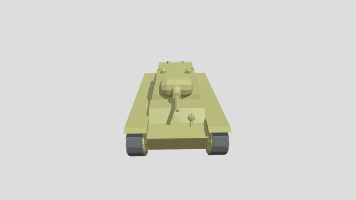 low poly KV-1 L-11 model 3D Model