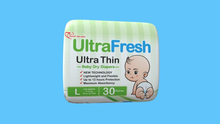 Diaper Packaging 3D Model