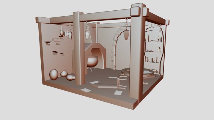 [3D] Novice Sorcerer - Diorama 3D Model