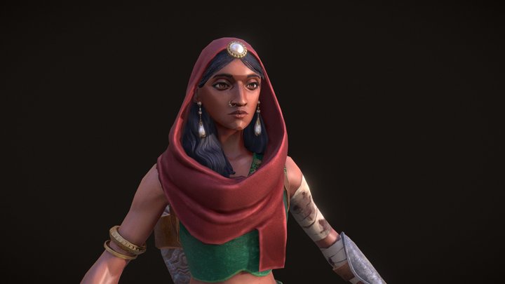 Nūr - Game Ready Character 3D Model