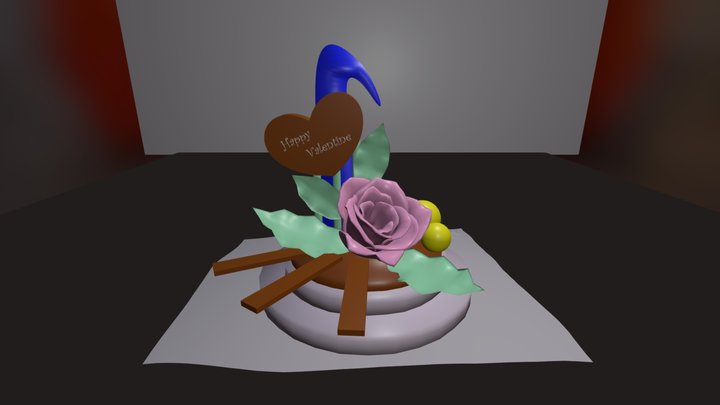 Happy Valentine's Candy art 3D Model