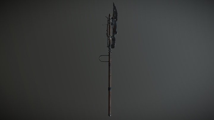 Post Apocalyptic Melee Weapon 3D Model