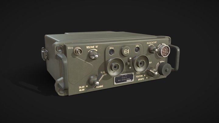 Military Radio - Low Poly 3D Model