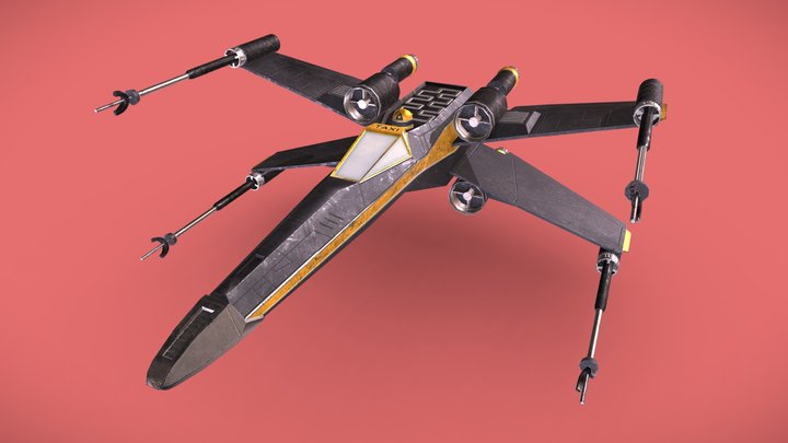 X-Wing Taxi Driver 3D Model