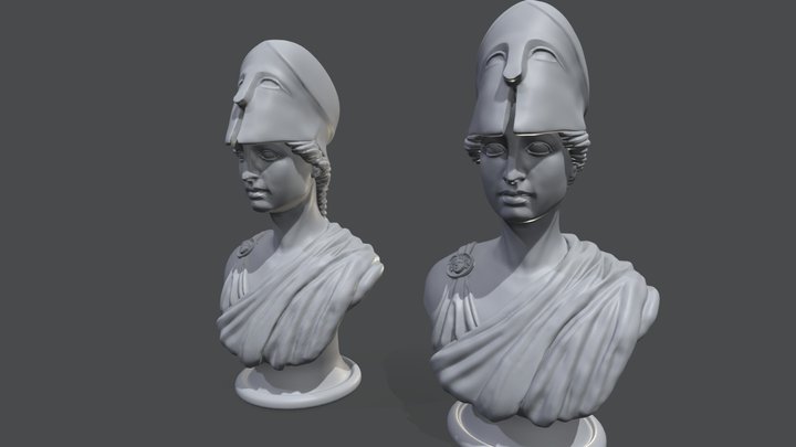 Athena Bust 3D Model