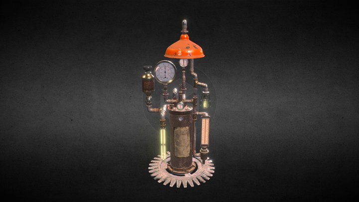 Steampunk Phister chamber light 3D Model