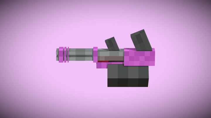 Simple Lazer Gatling Gun 3D Model
