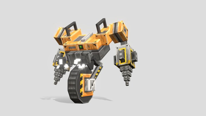 Robot miner 3D Model