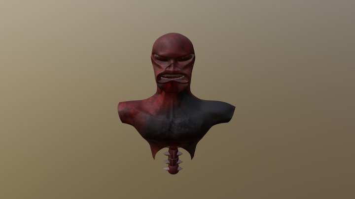 Ediie Skull Progreso Finalokokok 3D Model