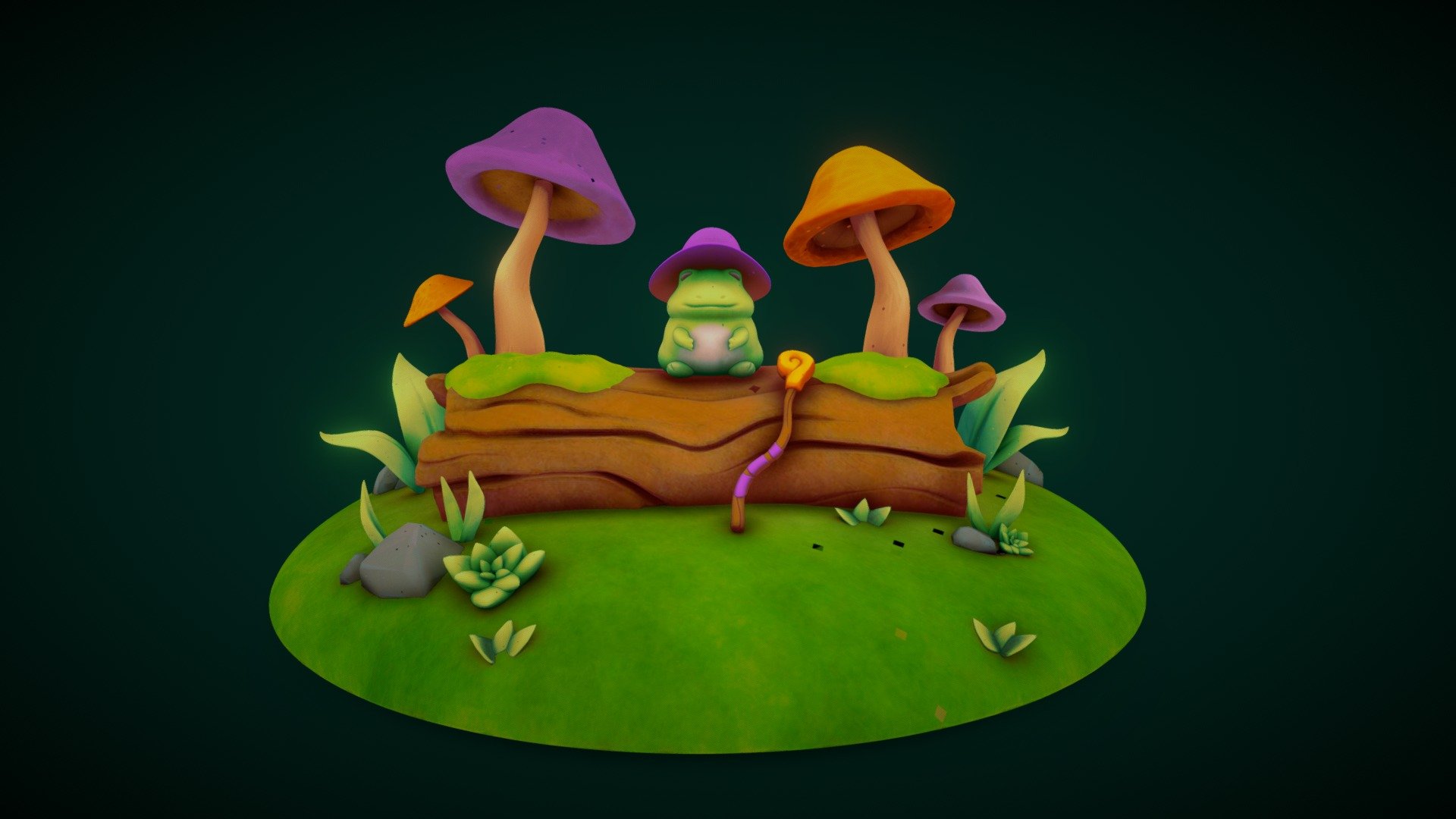 WizFrog on the Log - Download Free 3D model by raetendo [664d5e9 ...