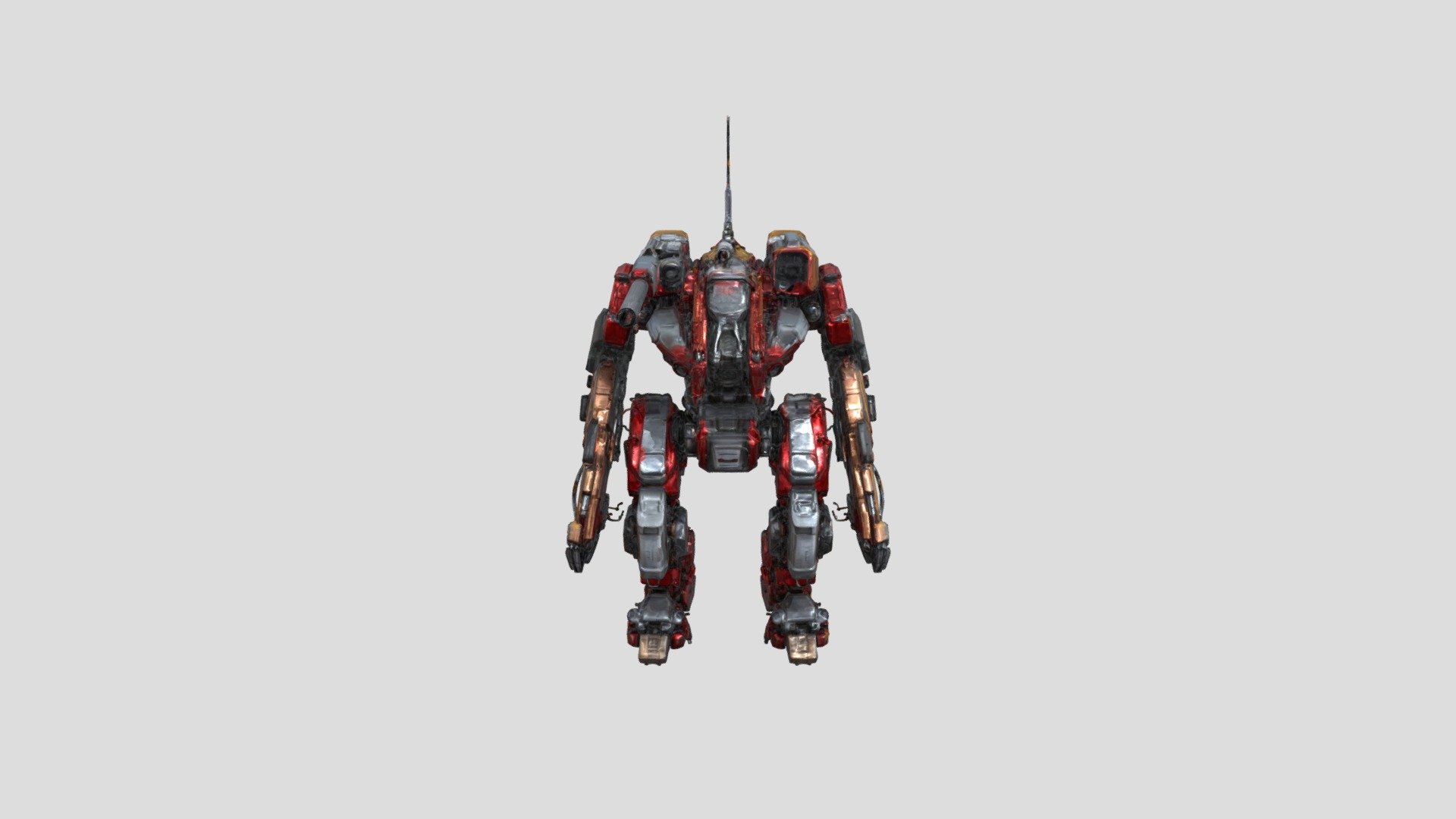 Red Titan Mech - Download Free 3D model by Z3R0 (@Rignu) [664dc51 ...