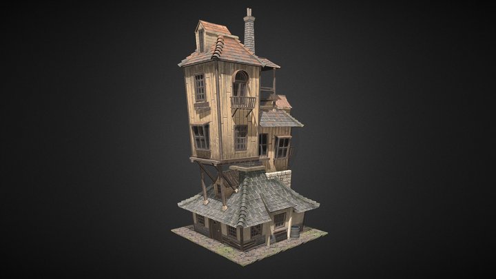 The Burrow (Weasley's  home) from Harry Potter 3D Model