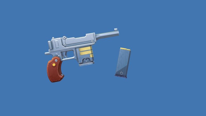 Stylized pistol - Rutger P86 3D Model