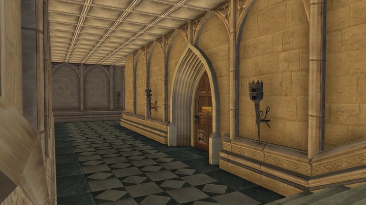 Hogwarts Corridor 3D Model