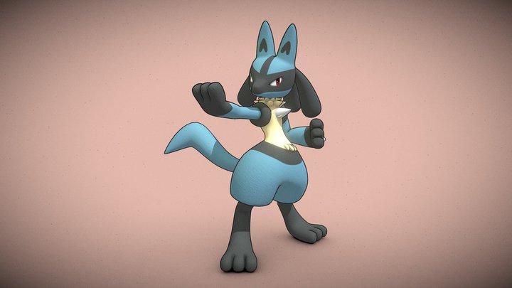 Lucario Pokemon 3D Model