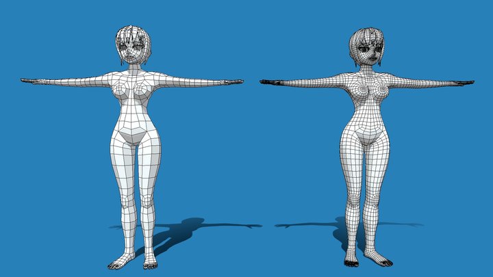 base mesh---man t-pose 3D Model in Man 3DExport