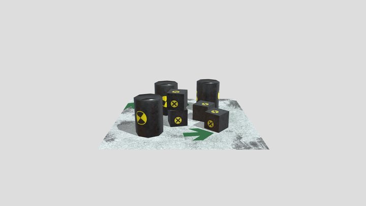 Modern Crates Barrels 3D Model