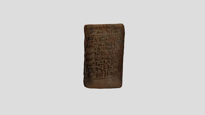 Cuneiform from 1700 BC, early written language 3D Model