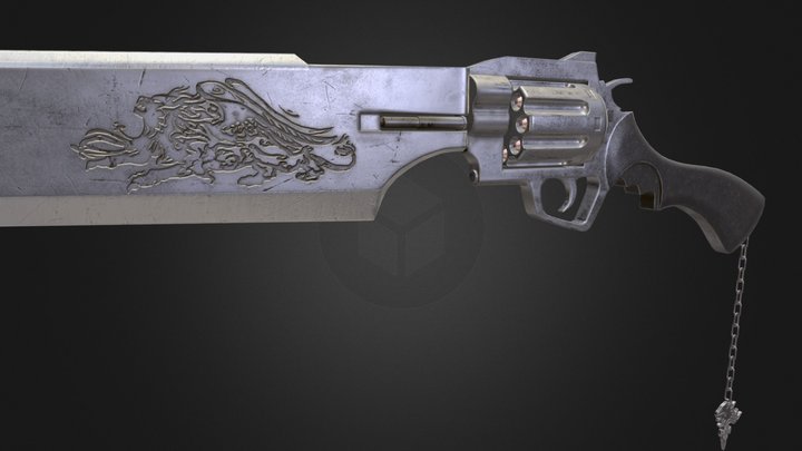 Gunblade from FFVIII 3D Model
