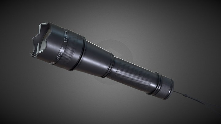 Stun Gun Tactical Flashlight 3D Model