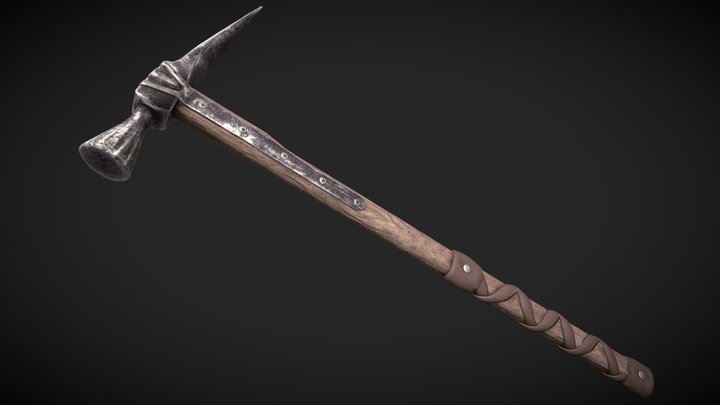 Medieval War Hammer 3D Model