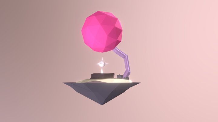 Floating Island (low poly) 3D Model