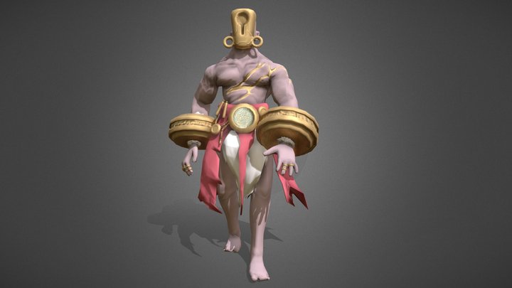 Lowpoly Giant Warrior (rigged) 3D Model