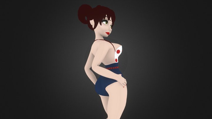 PinUp Girl 3D Model