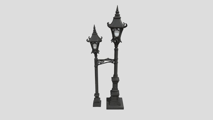 Victorian Street Lamps 3D Model