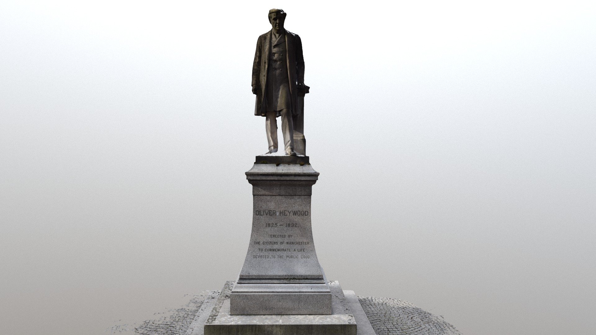 Oliver Heywood Statue - Photo to Point Cloud