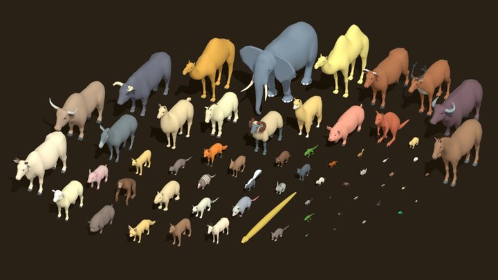 Animal Assets Pack (Low poly) 3D Model