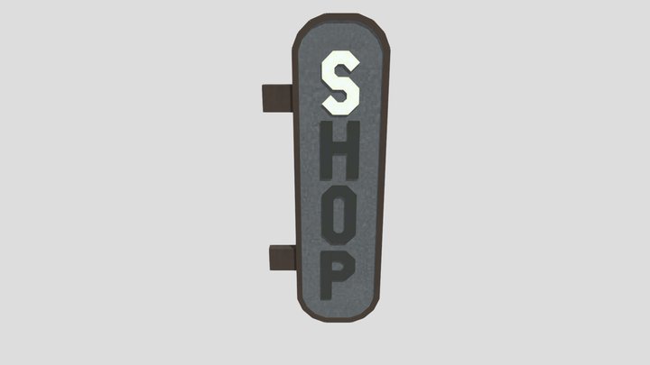 Shop Sign 3D Model
