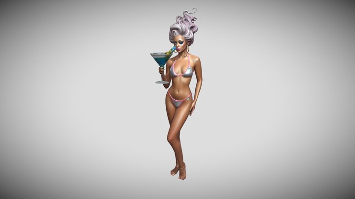 Astrid Frostwave, a glam Nordic beach-party icon