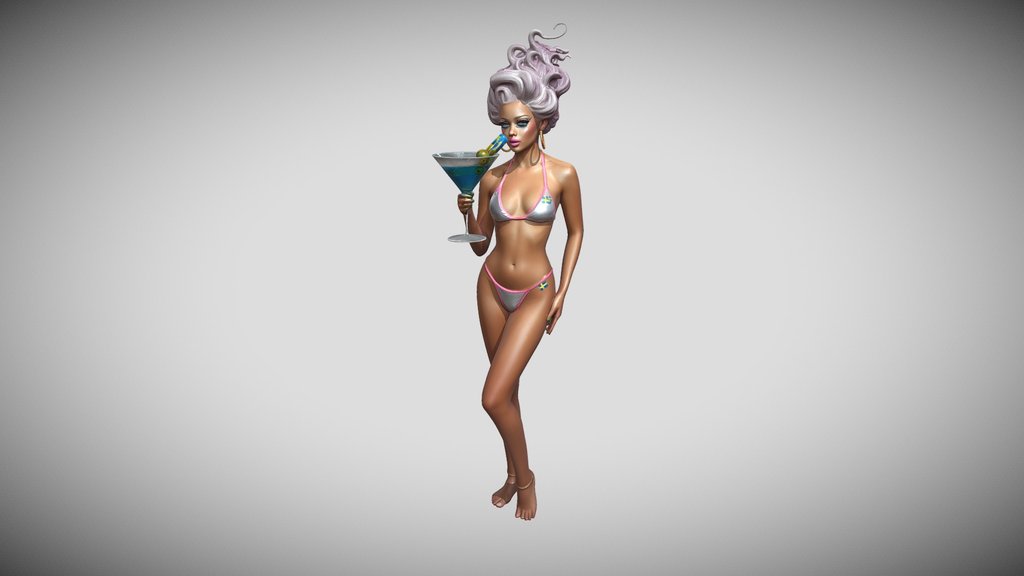 Astrid Frostwave, a glam Nordic beach-party icon