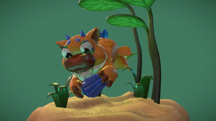 Stylized Creature - Pip 3D Model