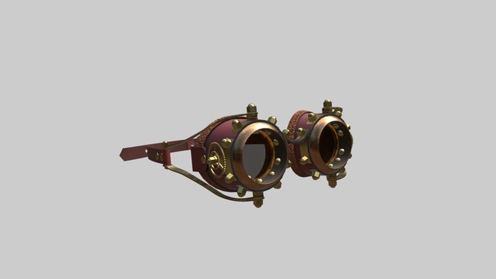 Steampunk Goggles 3D Model