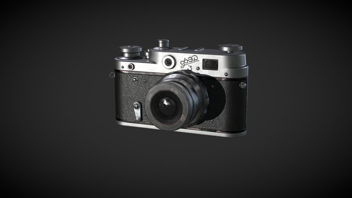 Fed 3 retro film camera 3D Model