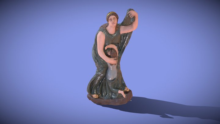 Niobe and Her Youngest Daughter in Polychromy 3D Model