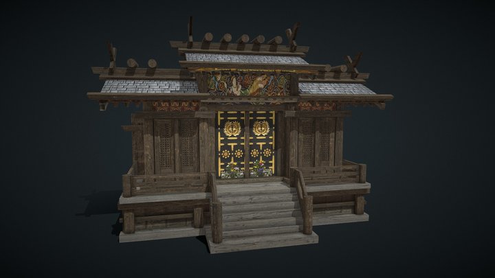 Japanese Indoor Shrine 3D Model