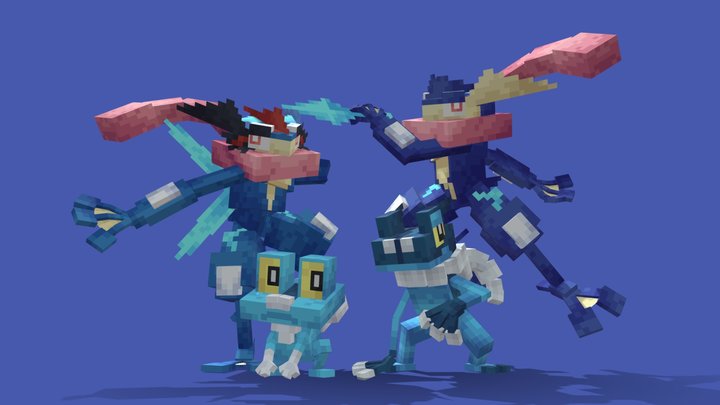 Froakie Line (Cobblemon) 3D Model